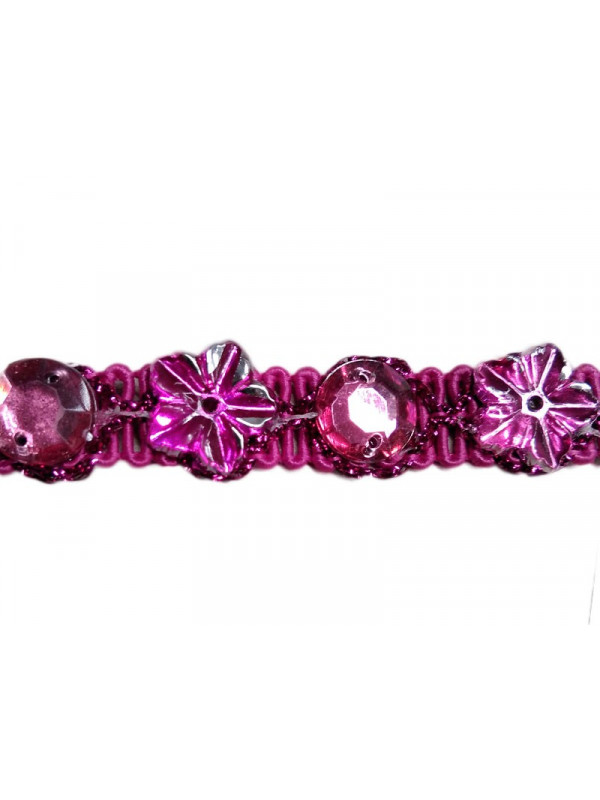 Galón abalorios flor