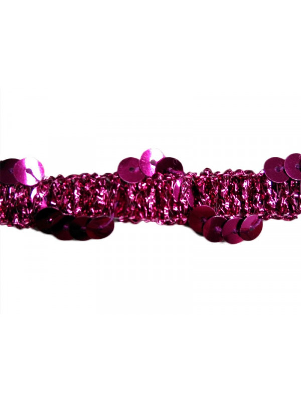 Galón lame con lentejuelas fucsia