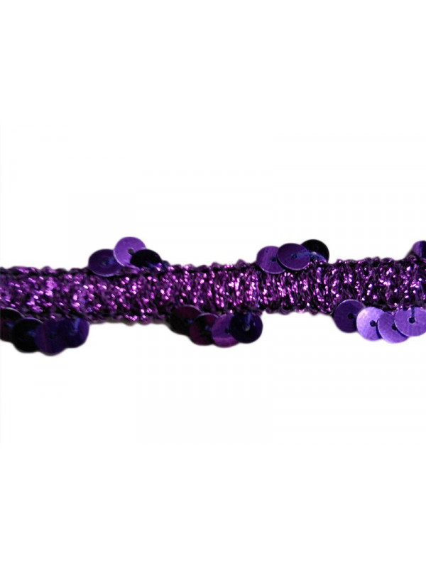Galón lame con lentejuelas morado