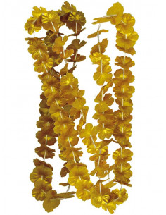 Collar flores metalizadas