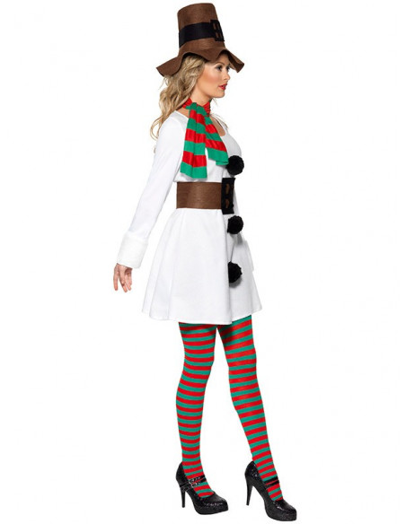 Disfraz muñeca de nieve para mujer lateral