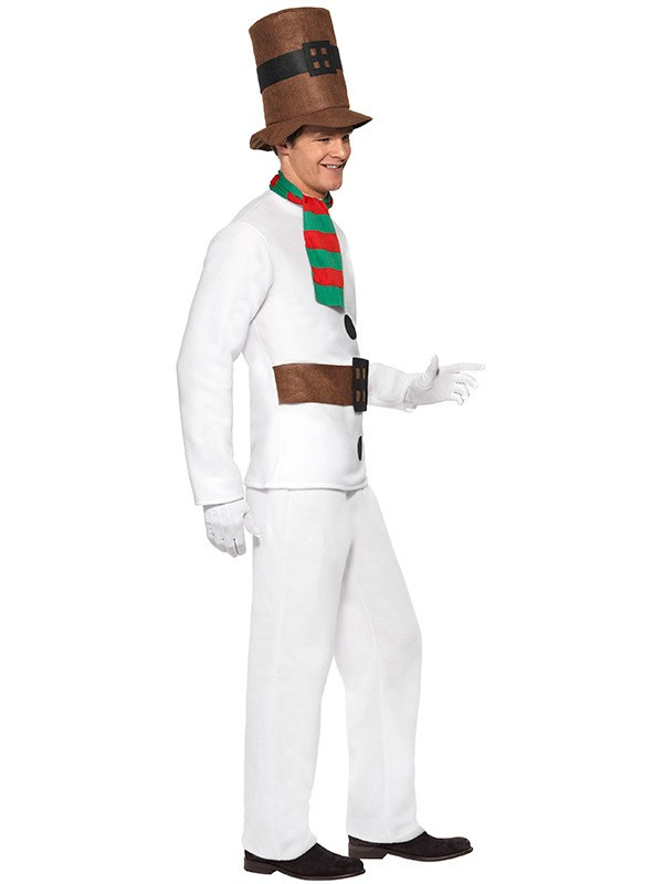 Disfraz muñeco de nieve para adulto lateral