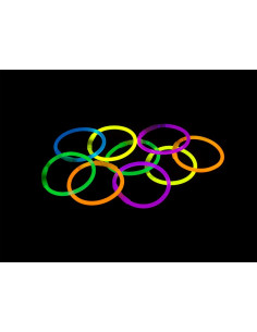 Pulseras luminosas fluorescentes 50 unidades 2