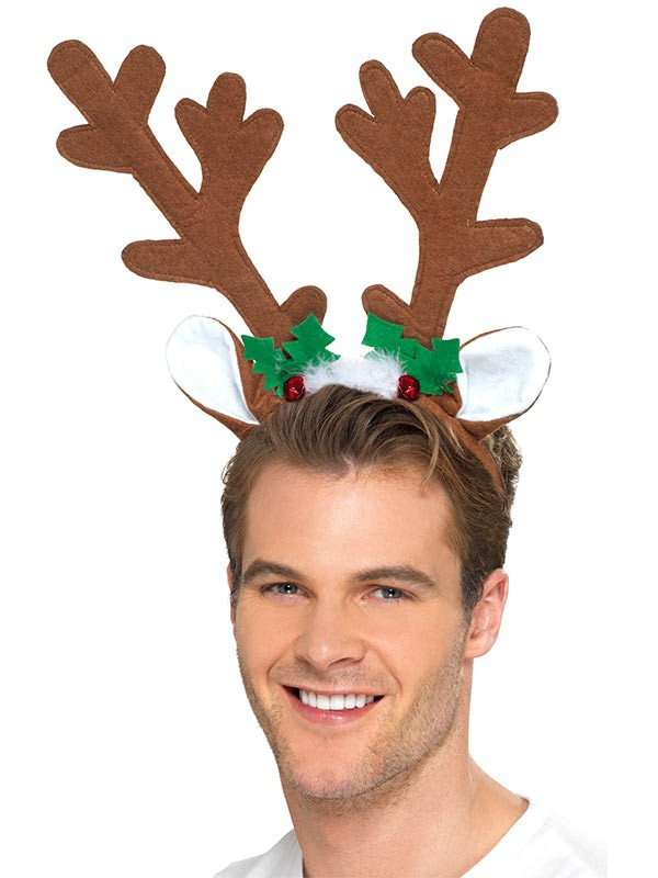 Diadema de reno marrón hombre