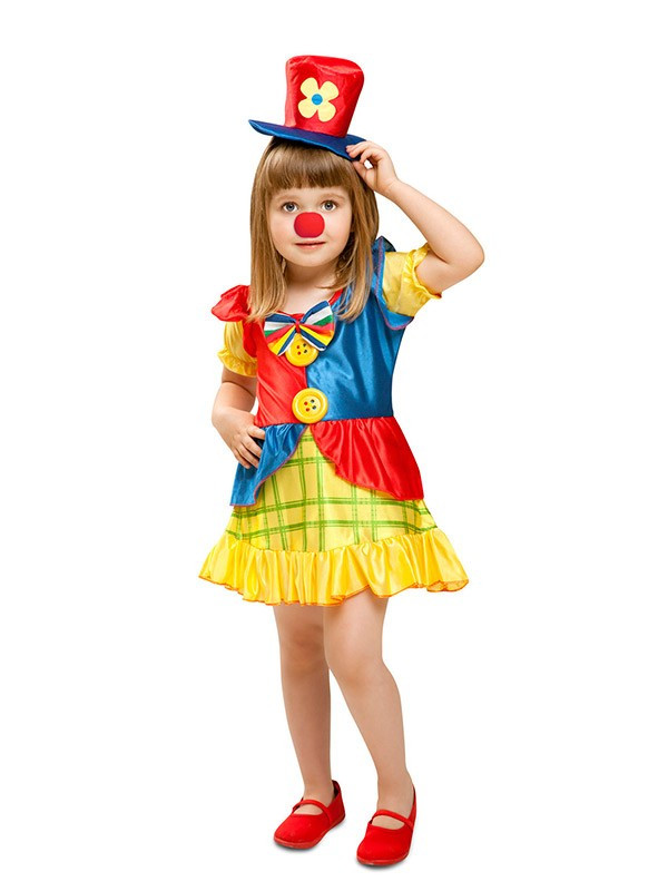 Disfraz de payasita divertida para niña