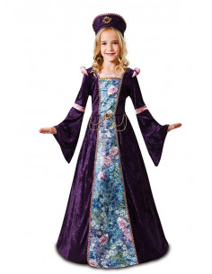 Disfraz doncella morada para niña