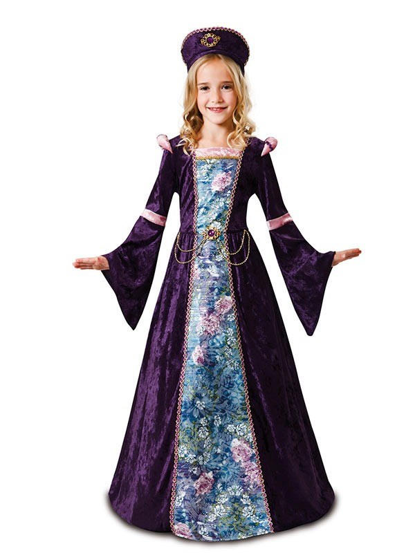 Disfraz doncella morada para niña