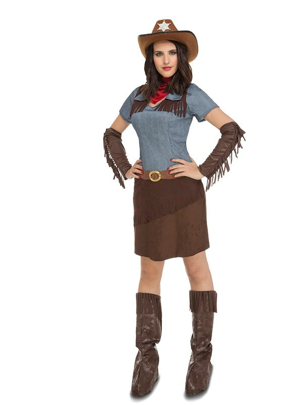 Disfraz de vaquera pistolera para mujer