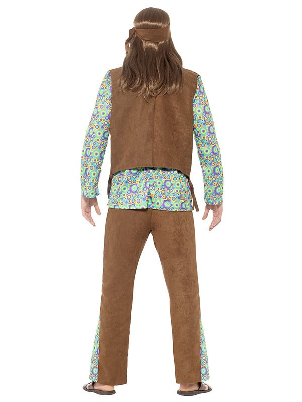 Disfraz hippie años 60 trasera