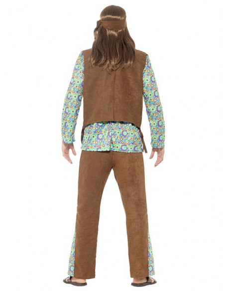 Disfraz hippie años 60 trasera