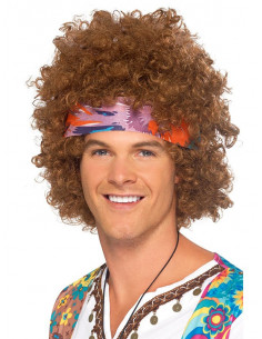 Peluca hippie para hombre