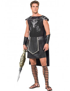 Disfraz gladiador negro para hombre 2