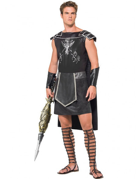 Disfraz gladiador negro hombre