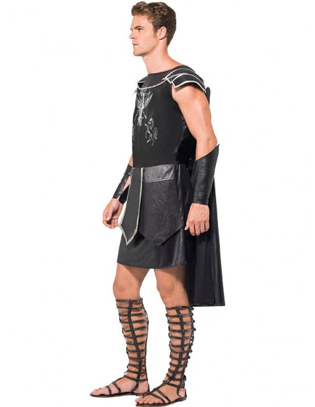 Disfraz gladiador negro perfil