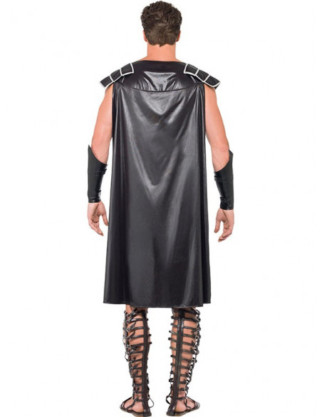 Disfraz gladiador negro espalda
