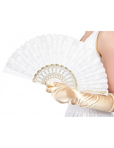 Abanico de puntilla época