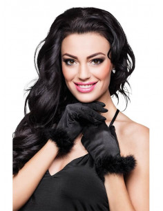 Guantes cortos con marabú 