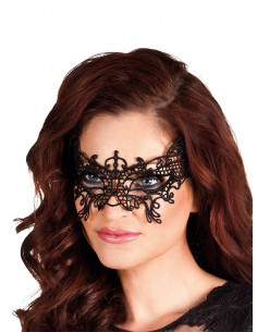 Antifaz de encaje negro mariposa