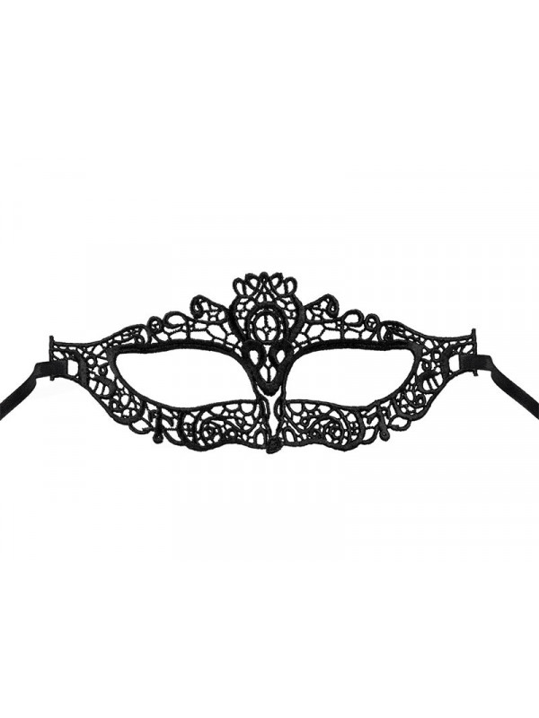 Antifaz de encaje negro sencillo