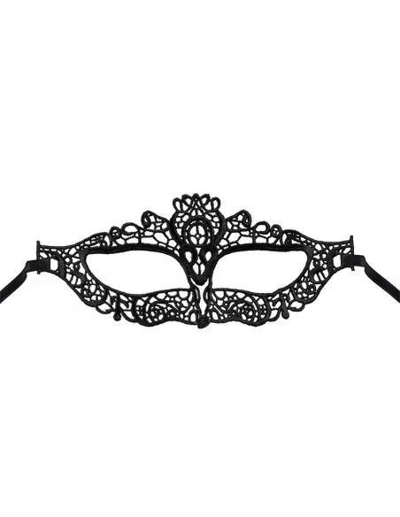 Antifaz de encaje negro sencillo
