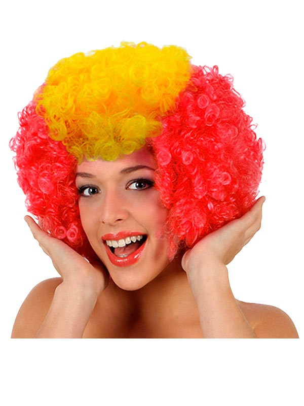 Peluca rizada bandera España