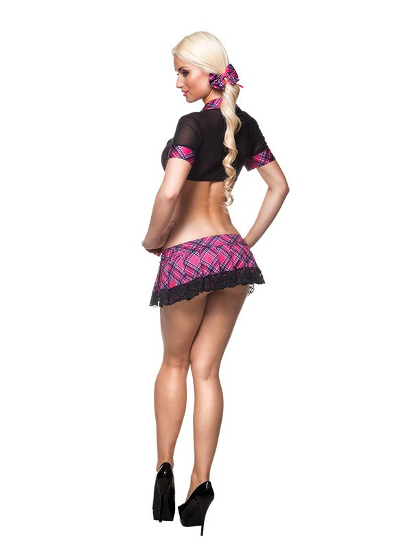 Conjunto de colegiala sexy trasera
