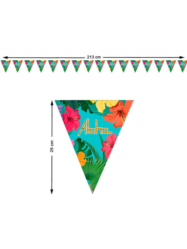 Banderines para fiesta hawaiana