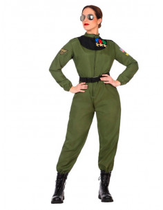 Disfraz de piloto militar para mujer