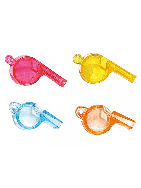 Silbato transparente colores claros