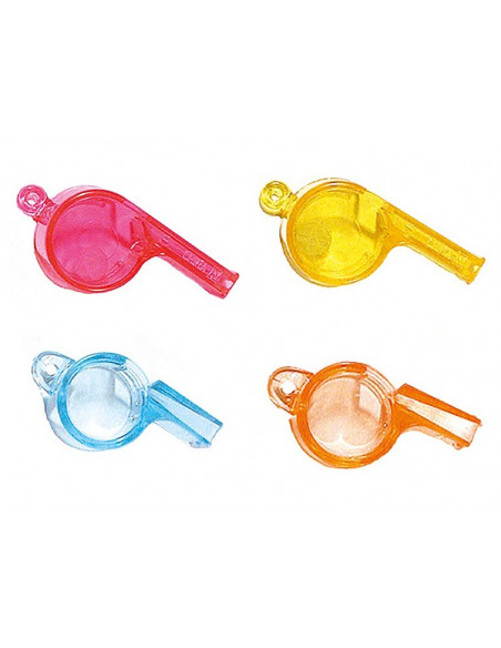 Silbato transparente colores claros