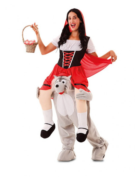 Disfraz de caperucita sobre lobo