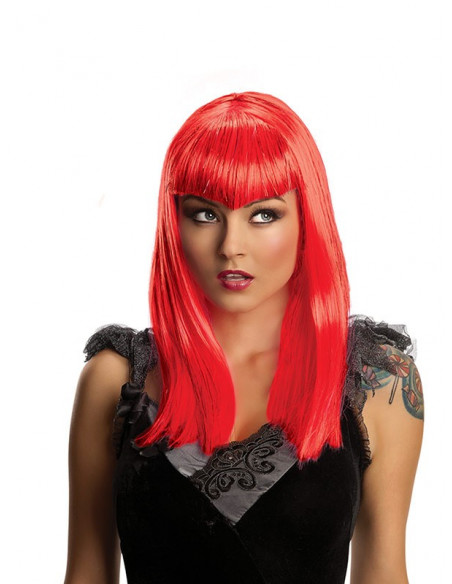 Peluca de vampiresa rojo