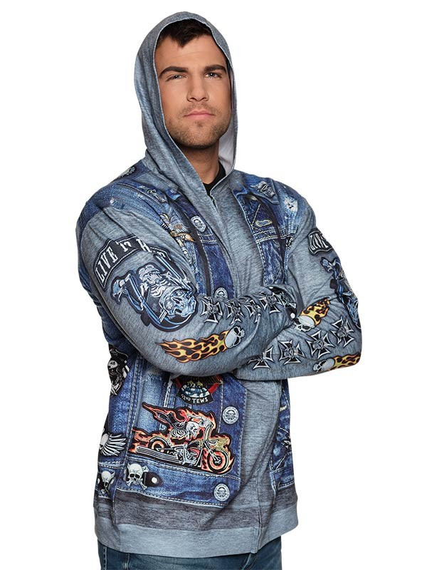 Chaqueta de motero perfil