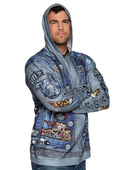 Chaqueta de motero perfil