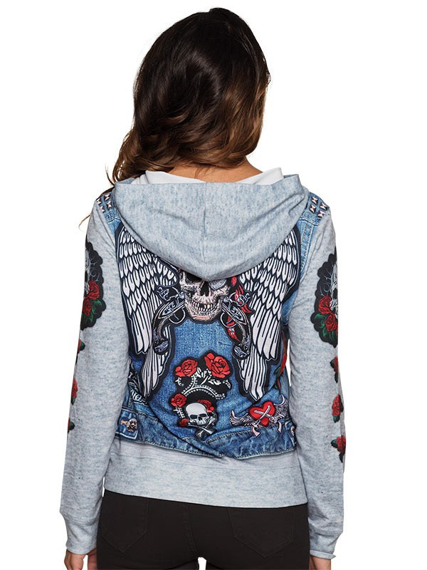 Chaqueta de motera trasera