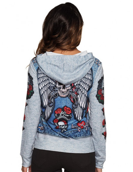 Chaqueta de motera trasera