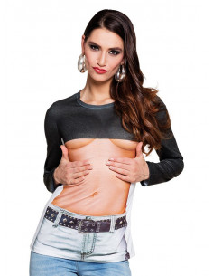 Camiseta sexy crop top