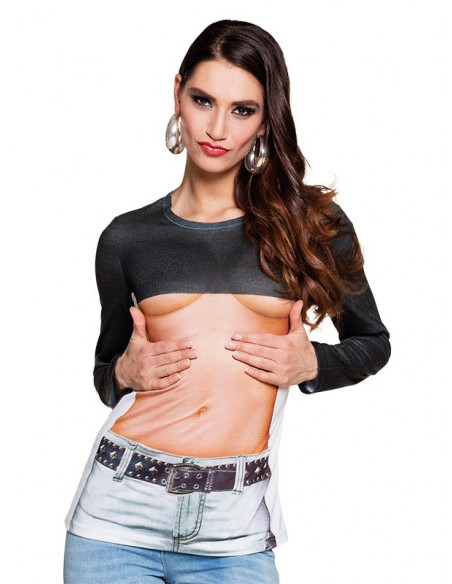 Camiseta sexy crop top