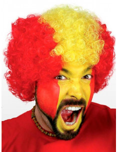 Peluca rizada bandera España