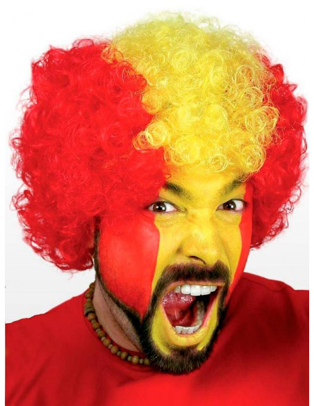 Peluca rizada bandera España