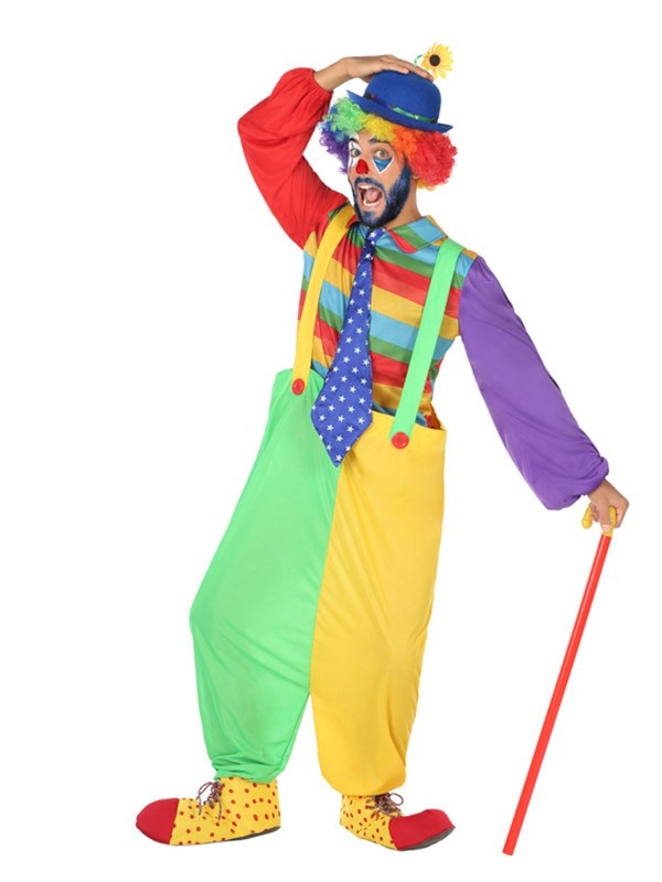 Disfraz de payaso arco iris hombre