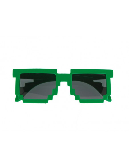 Gafas pixeladas 3D verde