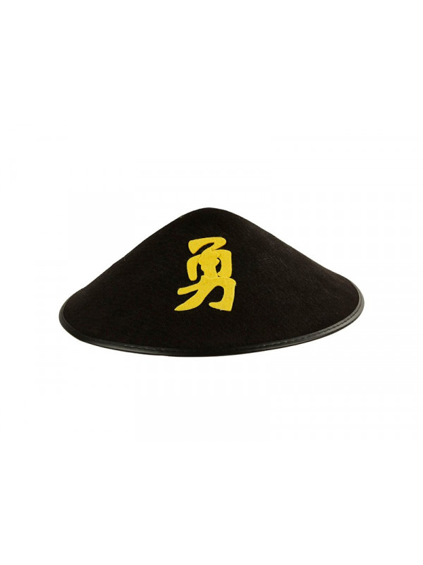 Sombrero chino con letra negro