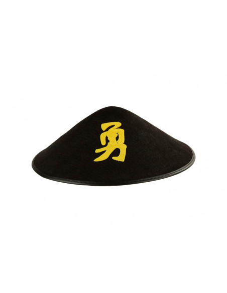 Sombrero chino con letra negro