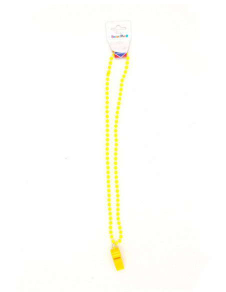 Collar con silbato amarillo