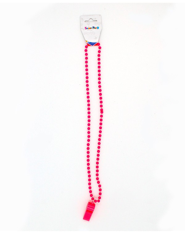 Collar con silbato fucsia