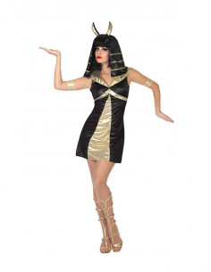 Disfraz de egipcia negro para mujer