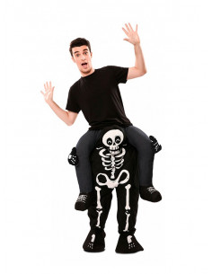 Disfraz de esqueleto a hombros