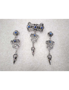 Conjunto baturra aragonesa azul