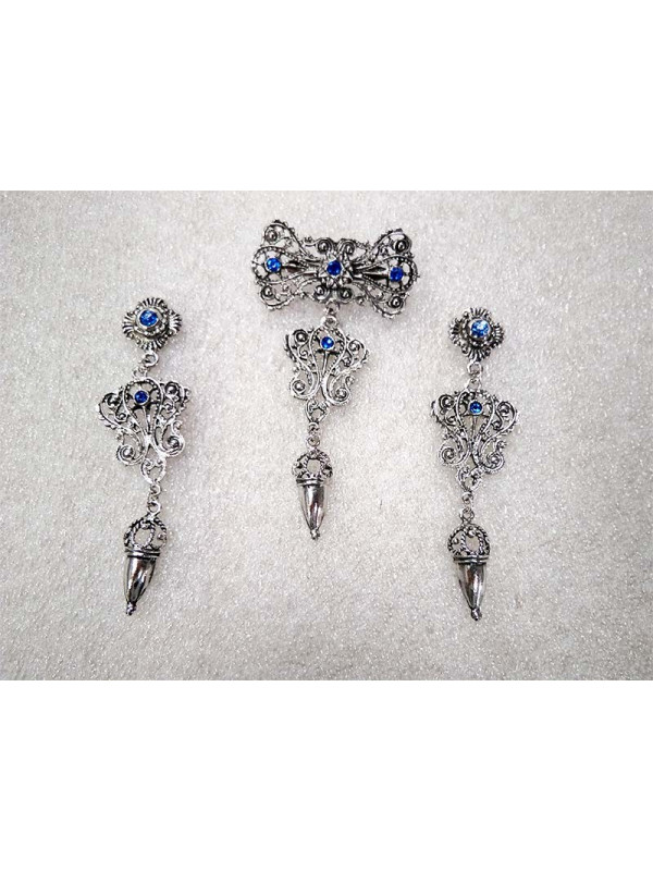 Conjunto baturra aragonesa azul